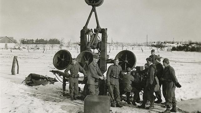 Instalación de detección acústica de aviones en la Segunda Guerra Mundial, en Suecia