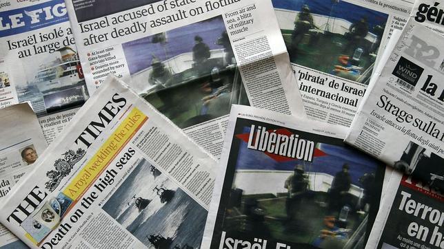 Cabeceras de algunos de los principales periódicos europeos