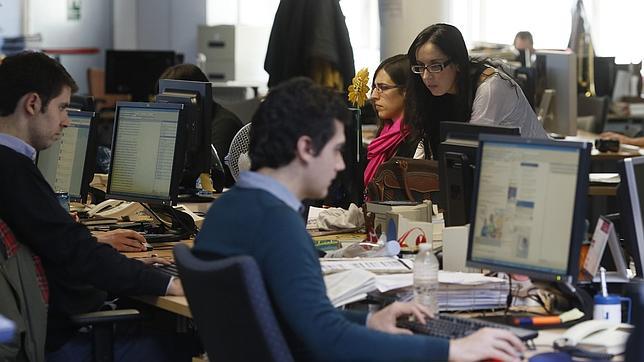 Un aspecto de la Redacción de ABC