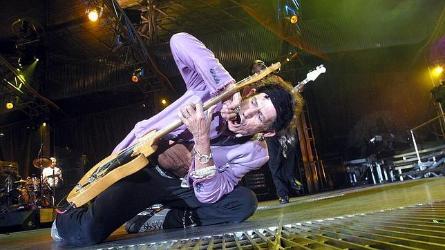 Keith Richards, en 2003, en el Estadio Olímpico de Barcelona