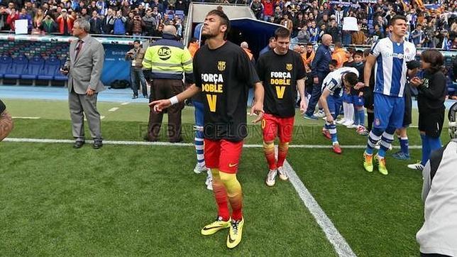 Mensaje de apoyo de los jugadores del Barça a Víctor Valdés