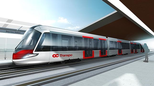 Parte de la línea del metro ligero transcurre por un túnel subeterráneo que atraviesa la ciudad