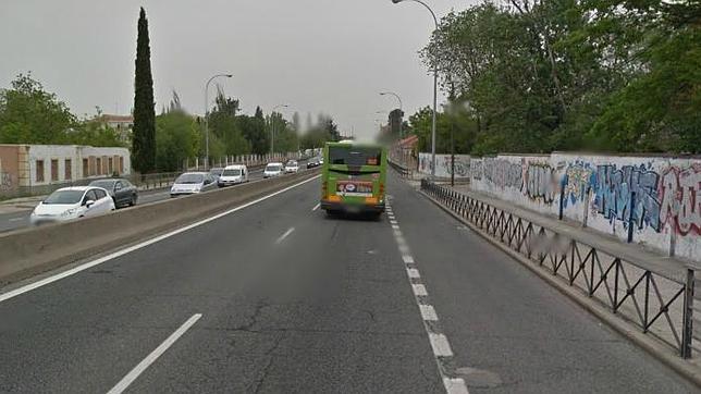 Punto kilométrico de la A-5 problemático