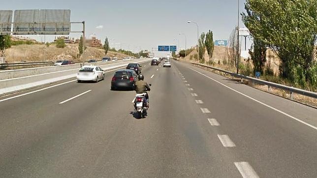 Punto conflictivo de la M-40, a la altura de Coslada