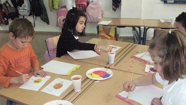 Un aula de una escuela en Polonia