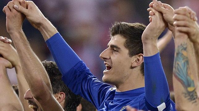 Courtois, en las semifinales contra el Barcelona