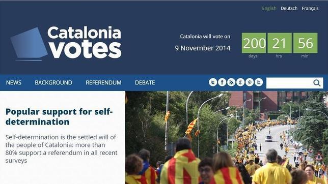 La Generalitat lanza un web para internacionalizar el proceso soberanista