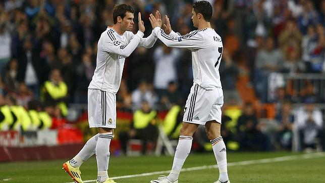 Bale, en el momento del relevo con Cristiano
