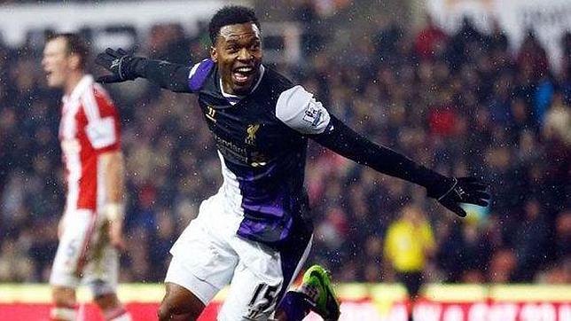 Daniel Sturridge celebra uno de sus 20 goles en premier esta temporada