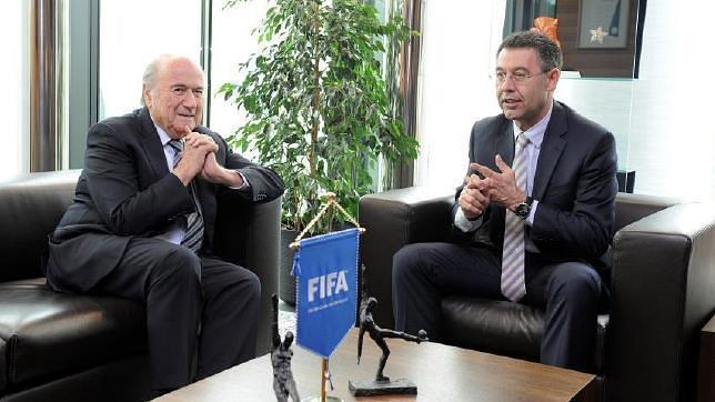 Bartomeu y Blatter hablan en Zúrich sobre la protección de jóvenes jugadores