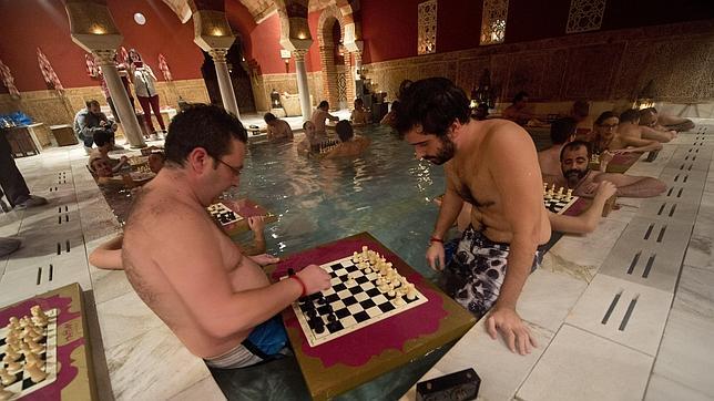 Día de ajedrez en los baños árabes Hamman Al Ándalus de Córdoba