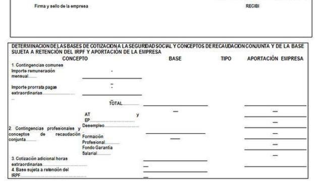 Así serán las nuevas nóminas