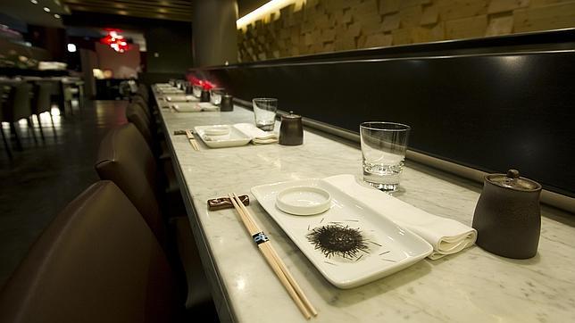 Las mesas del restaurante Kabuki, en Madrid