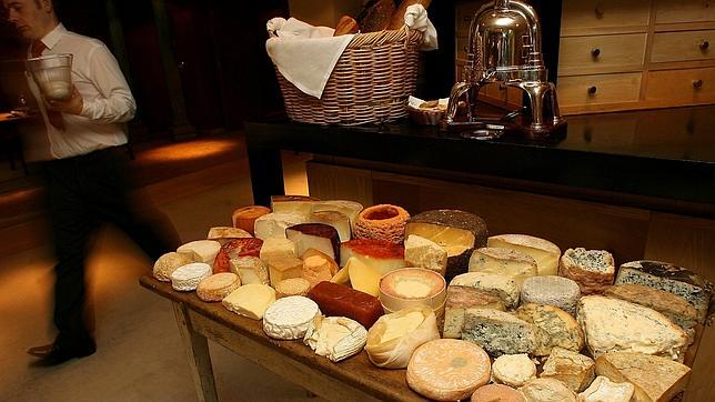Mesa de quesos del restaurante Santceloni