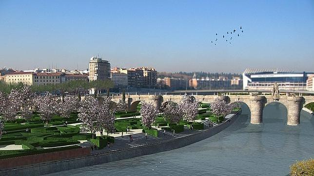 La ribera del Manzanares, cerca de la playa del parque de Arganzuela