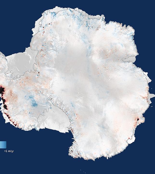 Las pérdidas de hielo en la Antártida elevan el nivel del mar 0,45 mm cada año