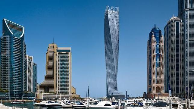 Vista de la Cayan Tower (antes conocida como Infitity Tower)