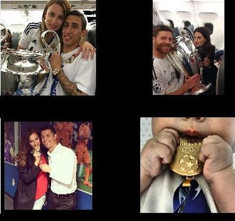 Las Wags del Real Madrid felicitan a sus chicos