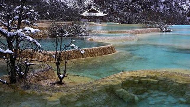 Las terrazas de la zona de Huanglong