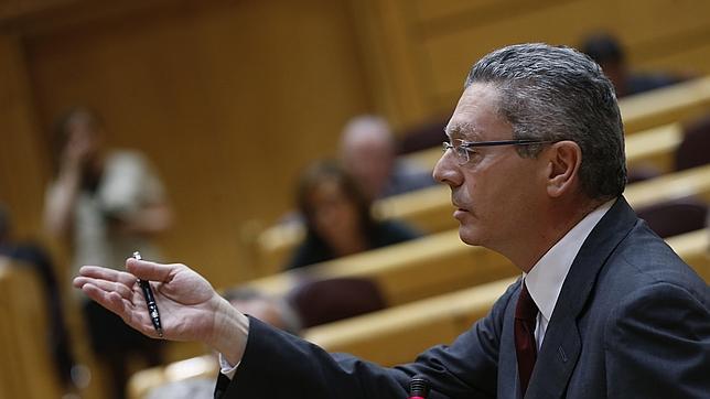 El ministro Alberto Ruiz Gallardón en una intervención