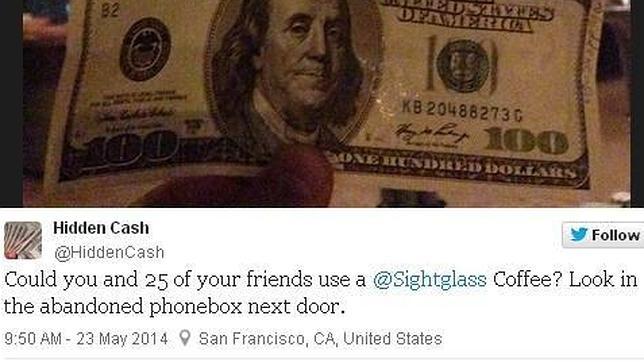 Un millonario reparte dinero en San Francisco y deja pistas en Twitter para localizarlo