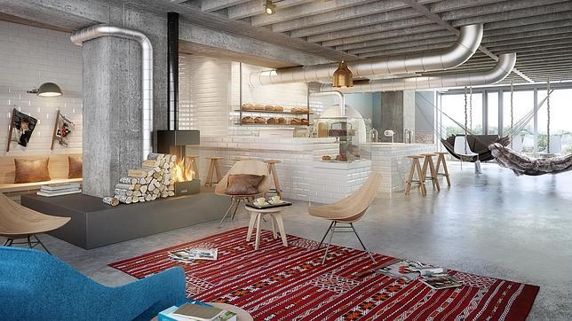 La cafetería tiene horno de leña propio, donde se hace el pan