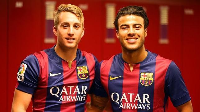 Rafinha y Deulofeu ya posan de azulgrana