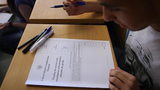 Las pruebas de selectividad empiezan el martes en las universidades de Madrid