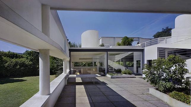 Villa Savoye, Poissy, 1928-1931. Vista del patio.