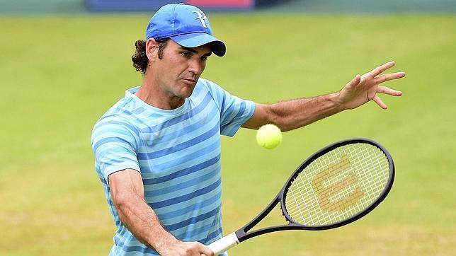 Roger Federer, en un entrenamiento