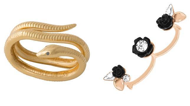 Dos opciones de joyas «puña americano» de las firmas Zadig&Voltaire y Swarovski