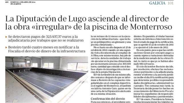 La Diputación de Lugo premia a la técnico imputada en la obra con 323.000 sin justificar