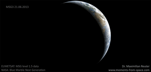 Increíble animación: así gira la tierra en el solsticio de verano