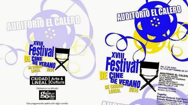 Cartel del XVIII Festival de Cine de Verano de Ciudad Lineal