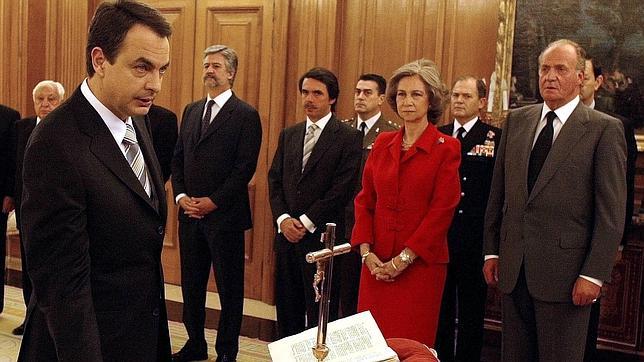 José Luis Rodríguez Zapatero durante la promesa de su cargo