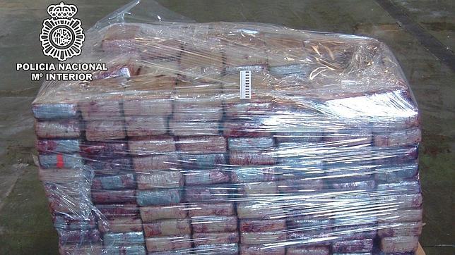 Palés de cocaína incautados por la Policía en 2010