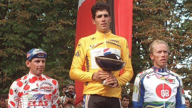 Rominger, Indurain y Jaskula, podio de 1993