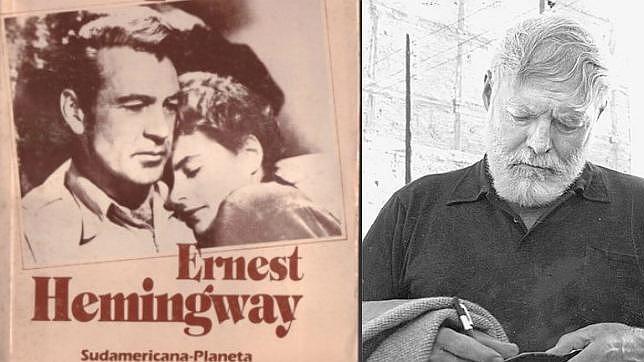 Portada de Por quién doblan las campanas y Ernest Hemingway