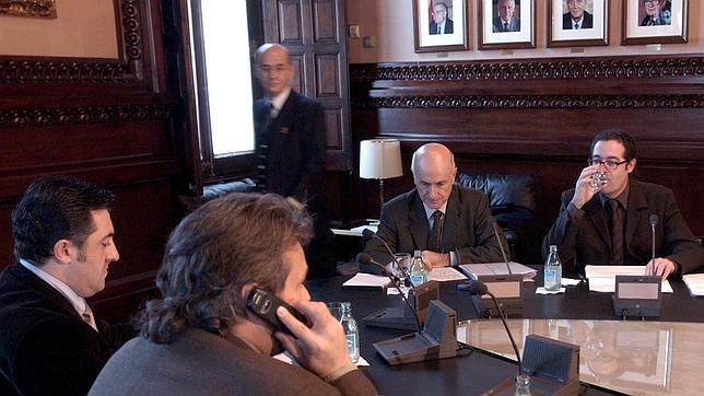 Reunión entre representantes de ERC y CiU, entre ellos Duran Lleida