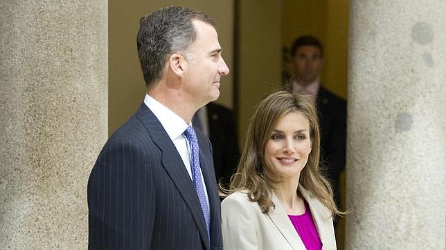 Los Reyes en una recepción en El Pardo