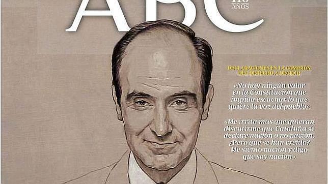 Portada de ABC del pasado 29 de octubre dedicado a Miquel Roca