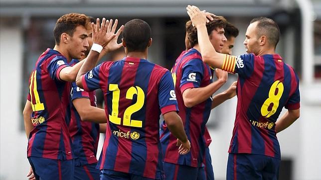 Entrenamiento con público del Barcelona ante el Helsinki