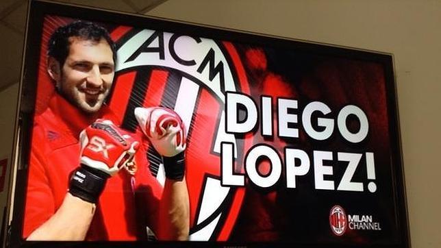 La televisión del Milan anuncia el fichaje de Diego López