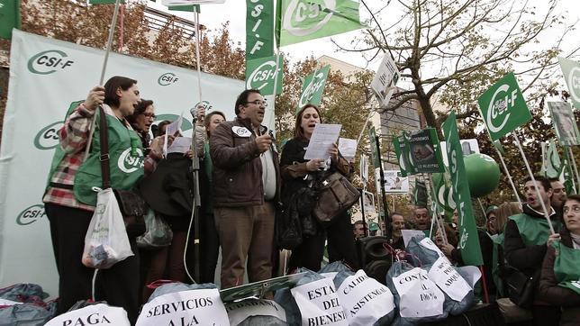 Manifestación de sindicatos andaluces