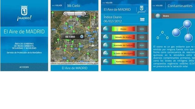 La aplicación sirve para consultar la calidad del aire de Madrid