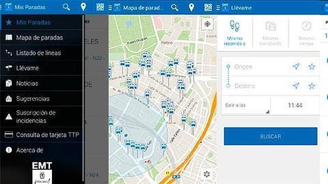 La nueva «app» de la EMT