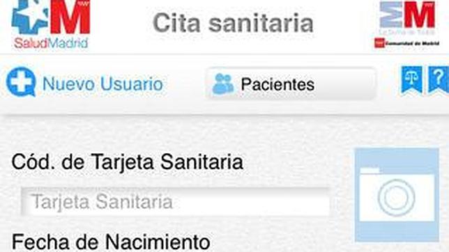 La aplicación para pedir cita sanitaria
