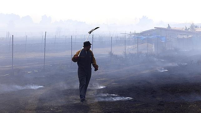 Extinguido el incendio de la localidad leonesa de Camposagrado