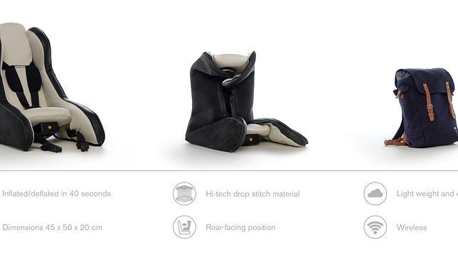 Volvo inventa la sillita de niños plegable