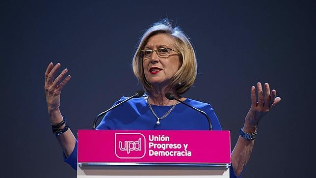 Rosa Díez, en un acto de UPyD